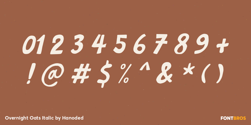 Overnight Oats Italic Font Poster #4