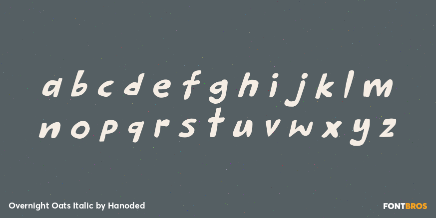 Overnight Oats Italic Font Poster #3