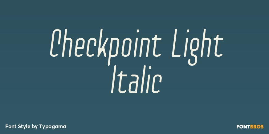 Checkpoint Light Italic Poster