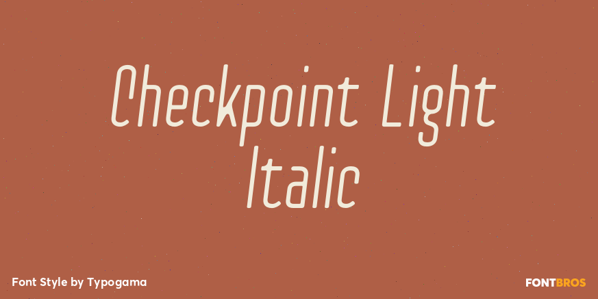 Checkpoint Light Italic Poster