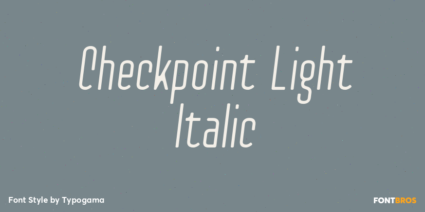 Checkpoint Light Italic Poster
