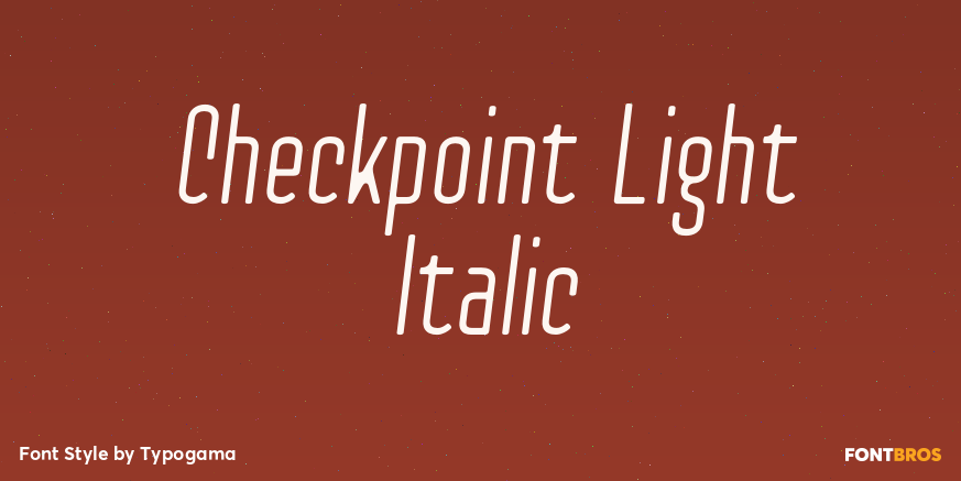 Checkpoint Light Italic Poster