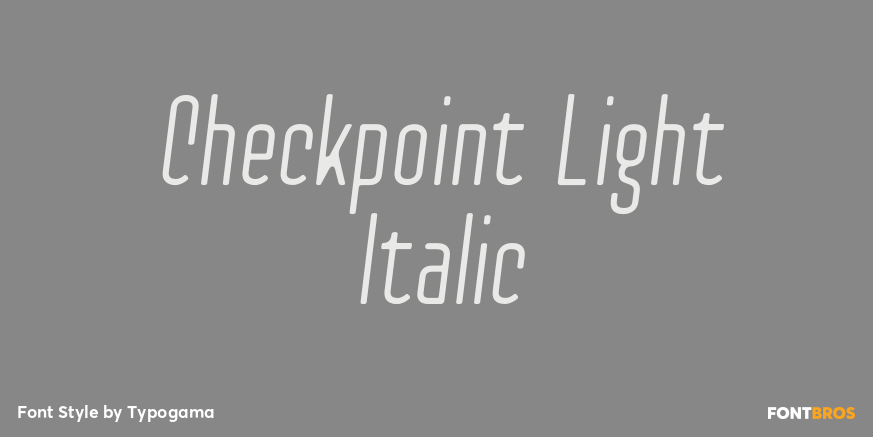 Checkpoint Light Italic Poster