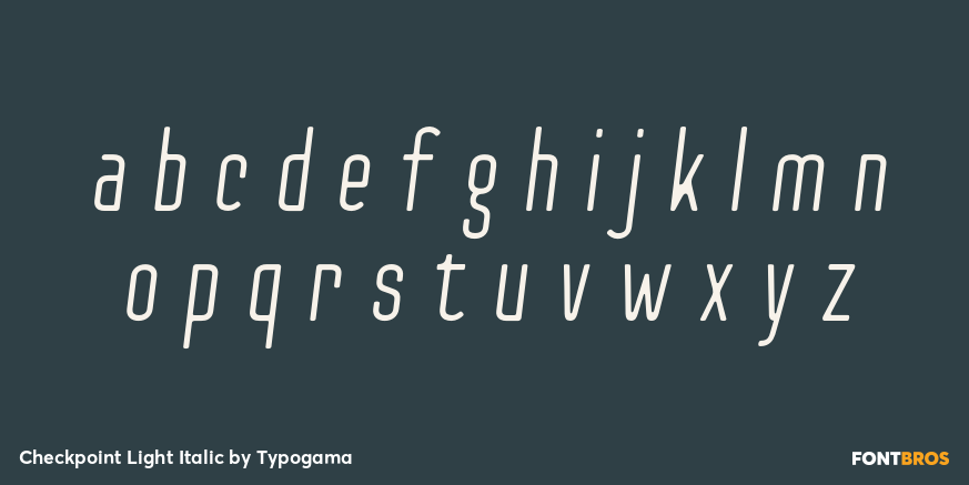 Checkpoint Light Italic Font Poster #3