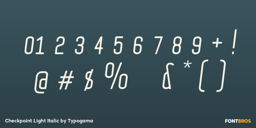 Checkpoint Light Italic Font Poster #4