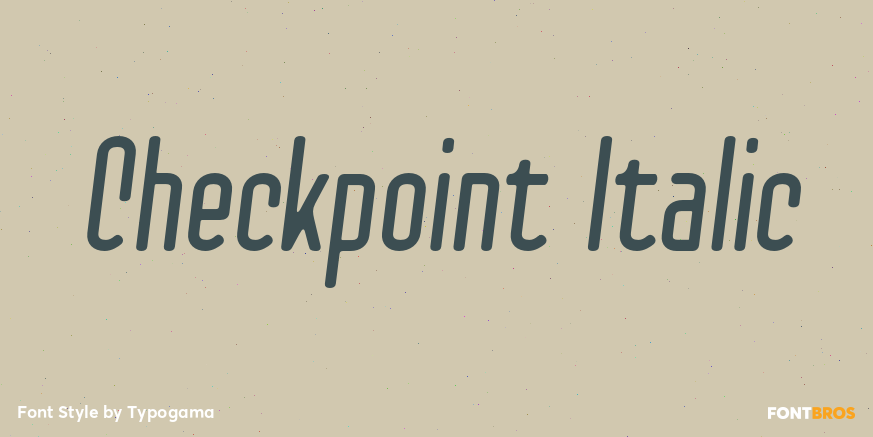 Checkpoint Italic Poster