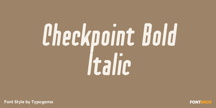 Checkpoint Bold Italic Poster