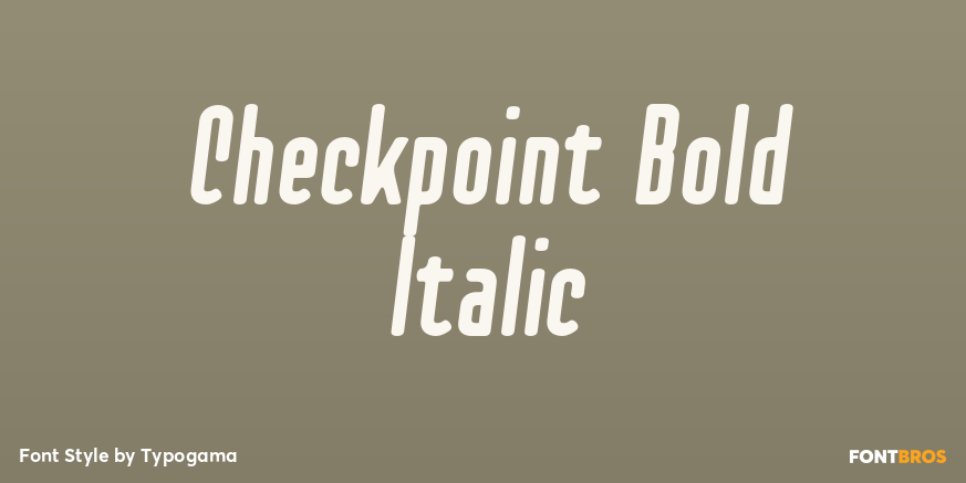 Checkpoint Bold Italic Poster