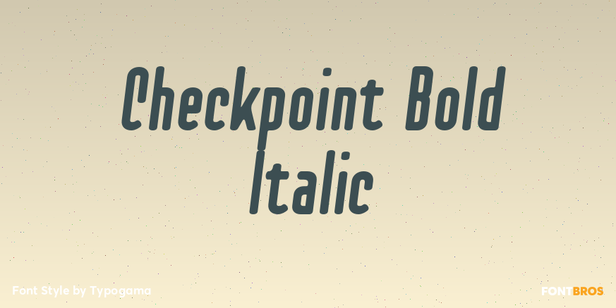 Checkpoint Bold Italic Poster