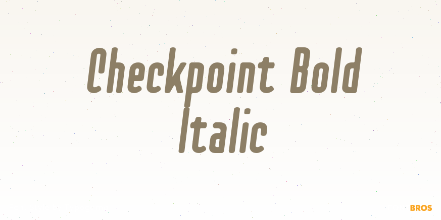Checkpoint Bold Italic Poster