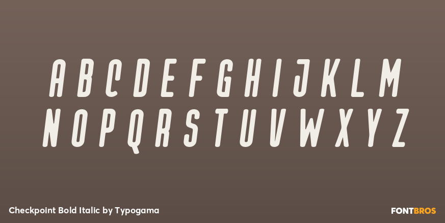 Checkpoint Bold Italic Font Poster #2