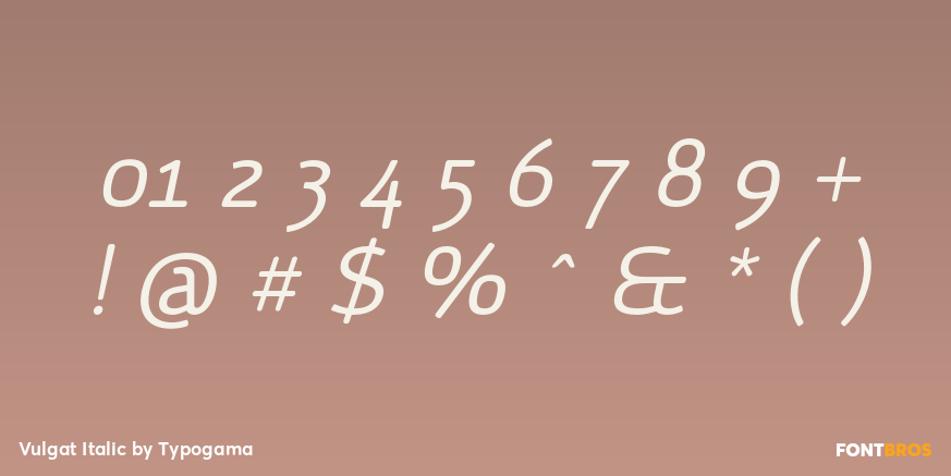 Vulgat Italic Font Poster #4