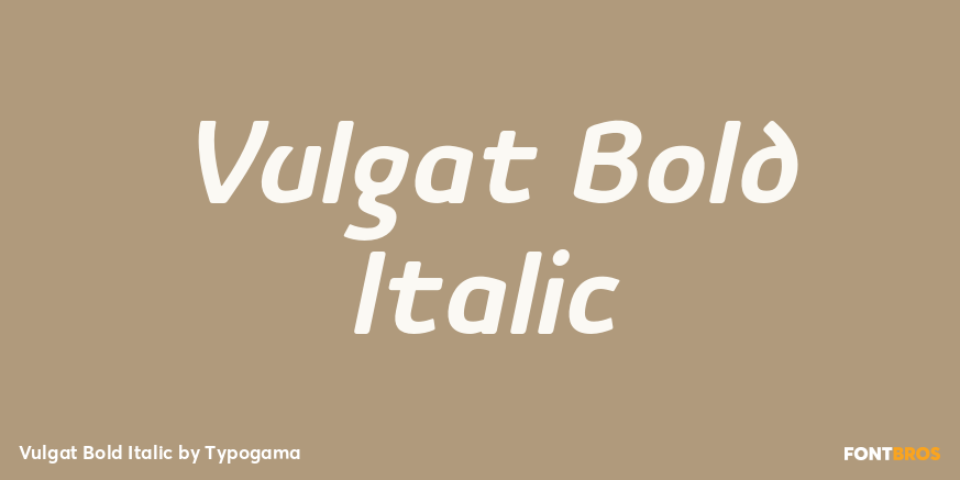 Vulgat Bold Italic Font Poster #1