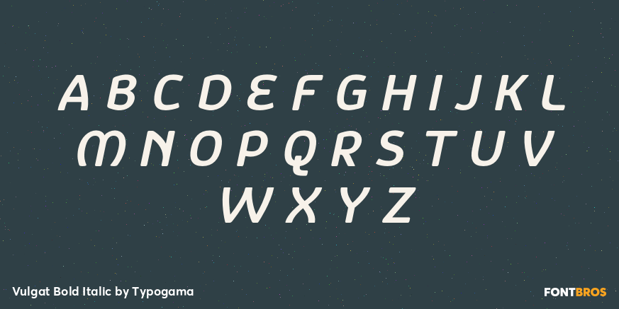 Vulgat Bold Italic Font Poster #2