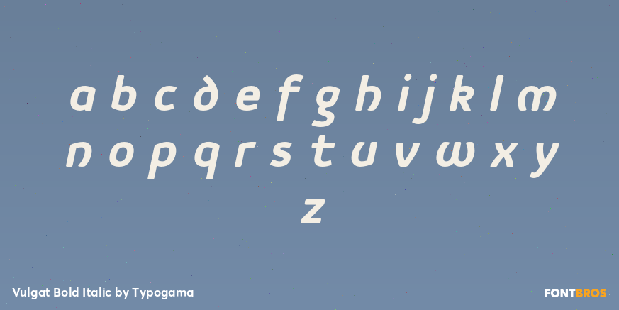 Vulgat Bold Italic Font Poster #3