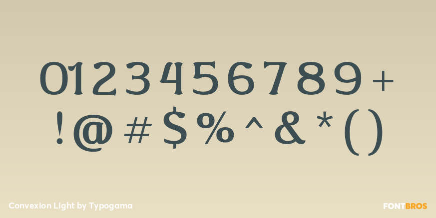 Convexion Light Font Poster #1