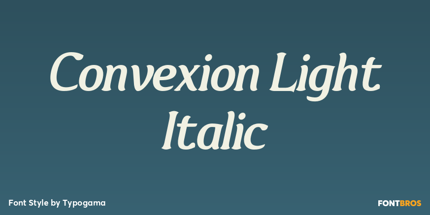 Convexion Light Italic Poster