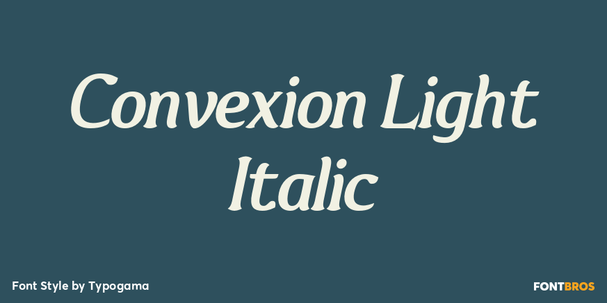 Convexion Light Italic Poster
