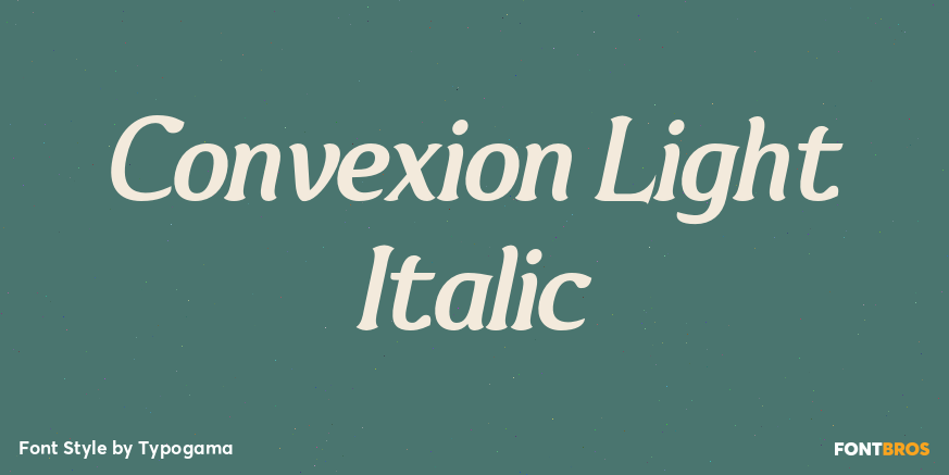 Convexion Light Italic Poster