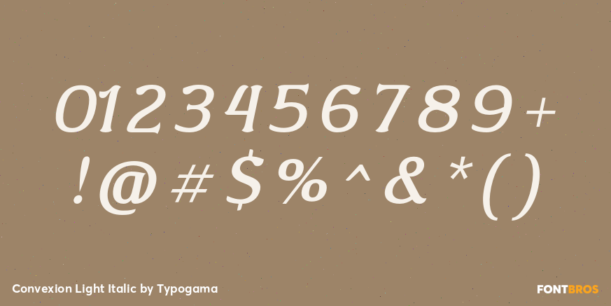 Convexion Light Italic Font Poster #1