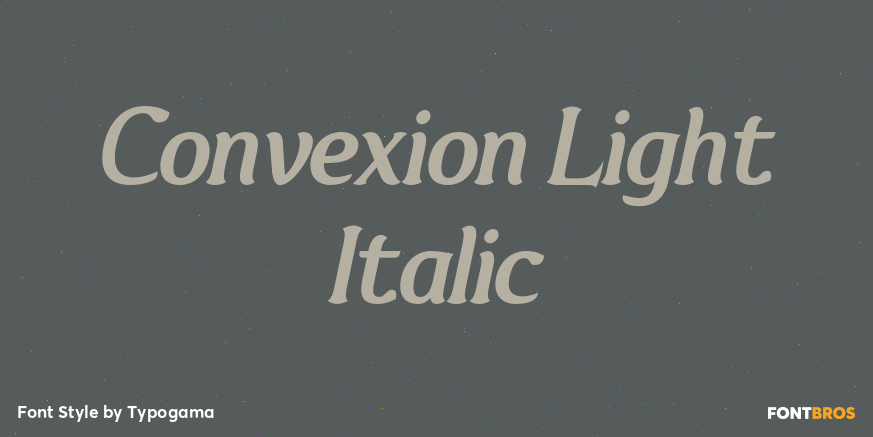 Convexion Light Italic Poster