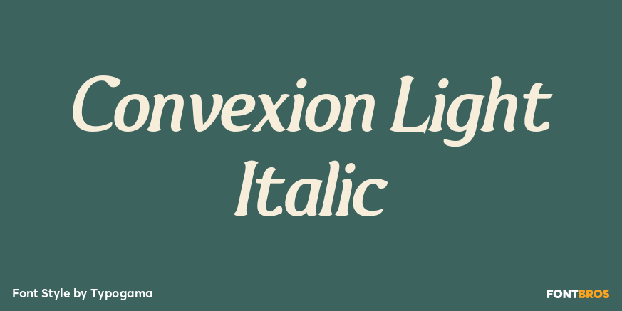 Convexion Light Italic Poster
