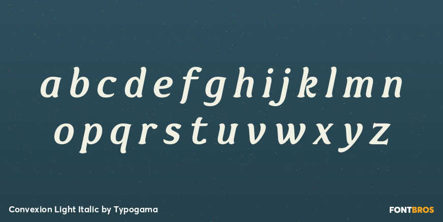 Convexion Light Italic Font Poster #3