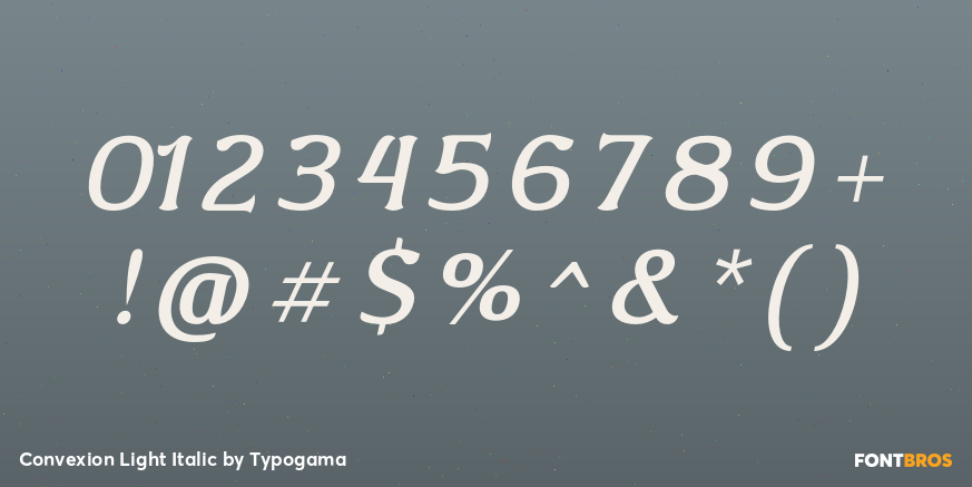 Convexion Light Italic Font Poster #4