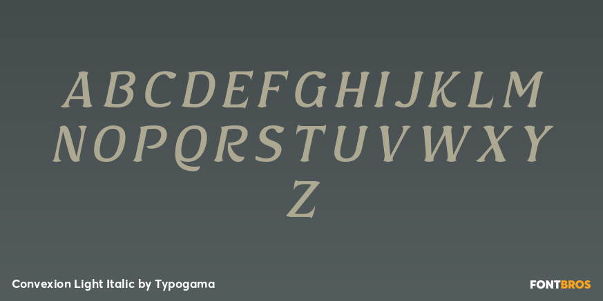 Convexion Light Italic Font Poster #1