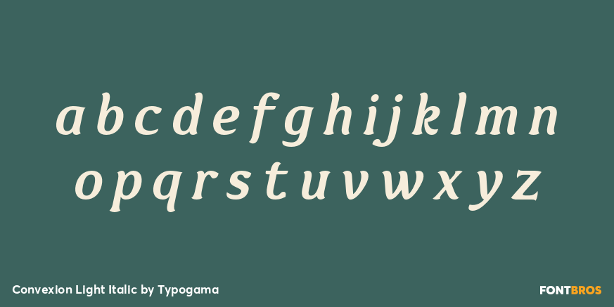 Convexion Light Italic Font Poster #1