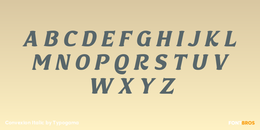 Convexion Italic Font Poster #2