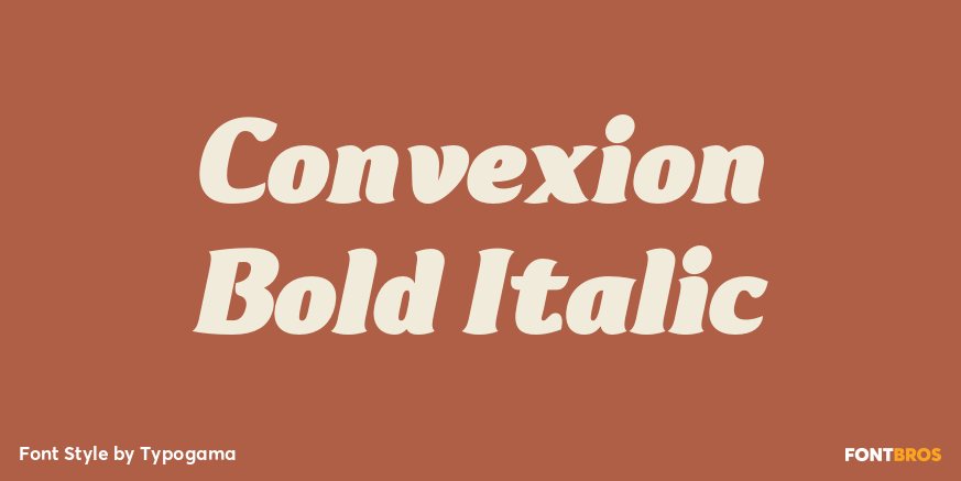 Convexion Bold Italic Poster