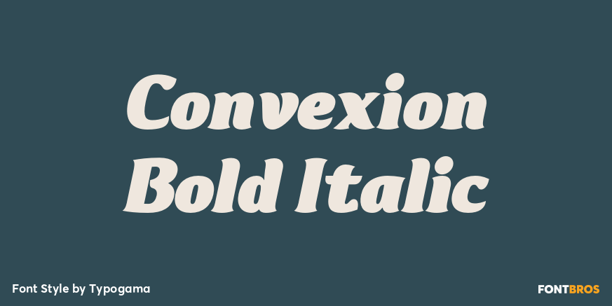 Convexion Bold Italic Poster