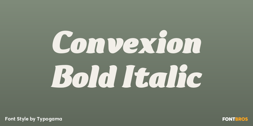 Convexion Bold Italic Poster