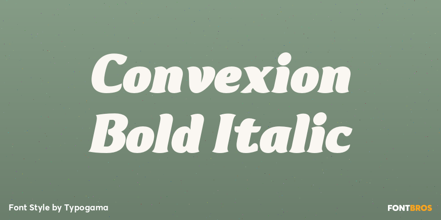 Convexion Bold Italic Poster