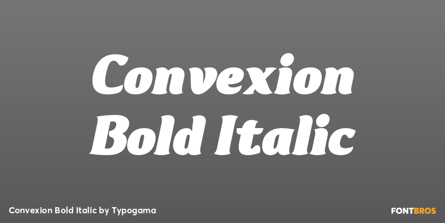 Convexion Bold Italic Poster