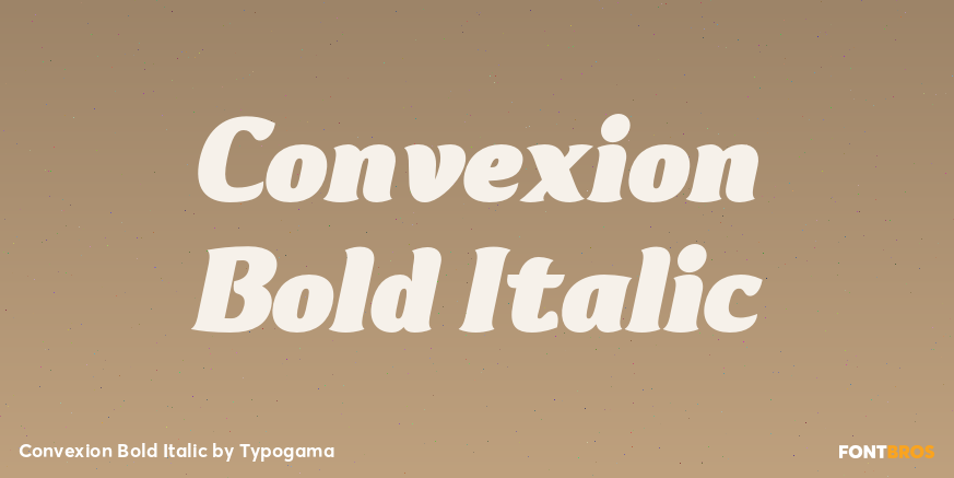 Convexion Bold Italic Poster