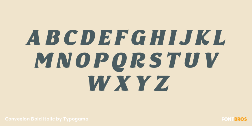 Convexion Bold Italic Font Poster #1