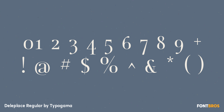 Deleplace Regular Font Poster #4