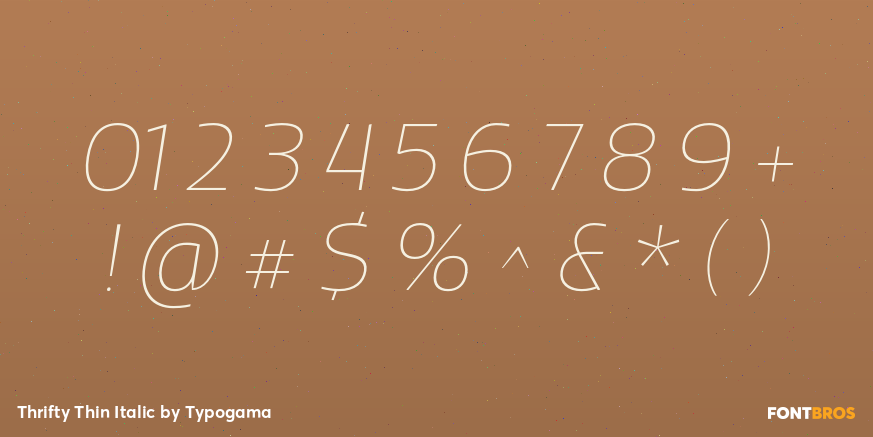 Thrifty Thin Italic Font Poster #4