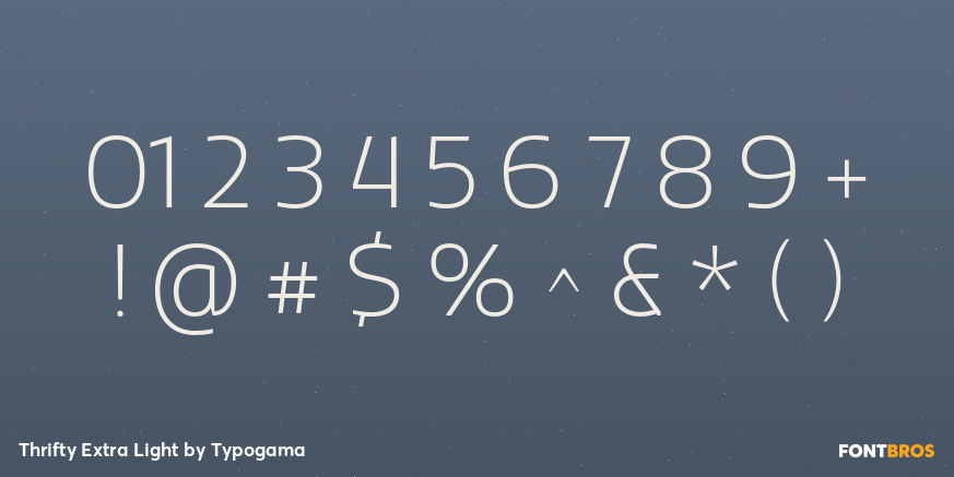 Thrifty Extra Light Font Poster #4