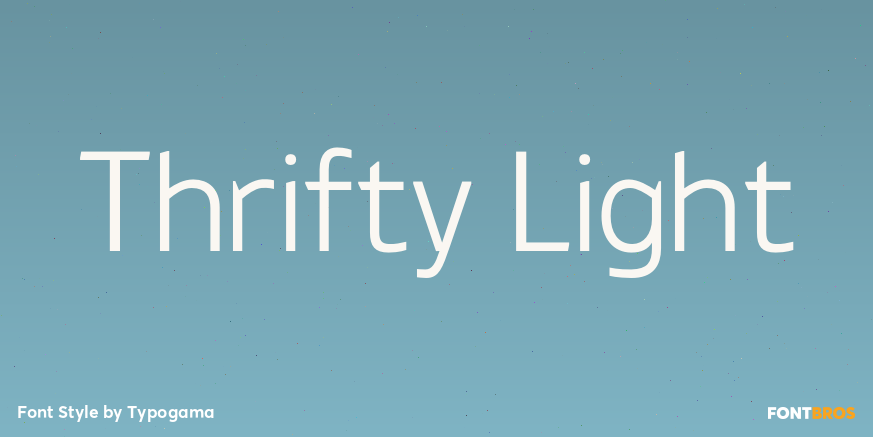 Thrifty Light Font Poster #1