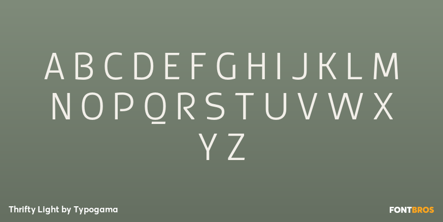 Thrifty Light Font Poster #1