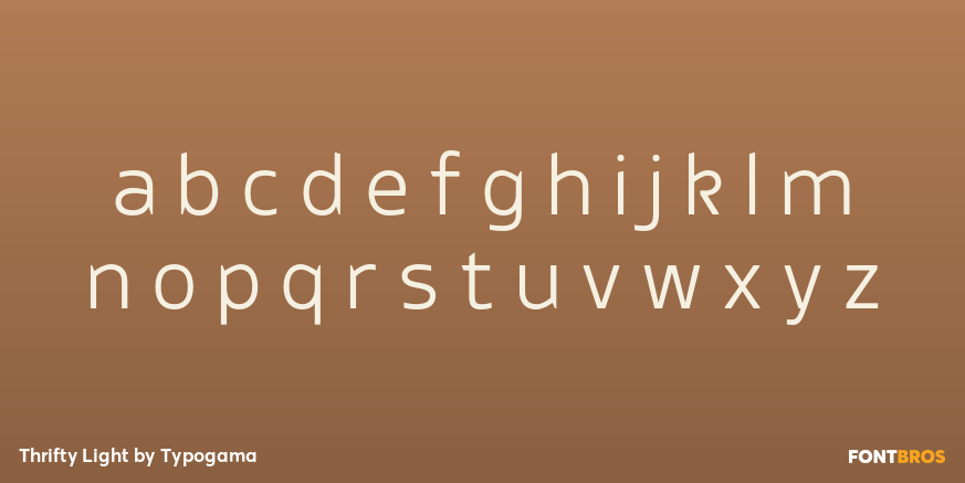 Thrifty Light Font Poster #1