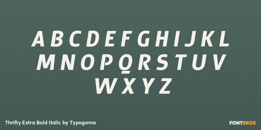 Thrifty Extra Bold Italic Font Poster #2