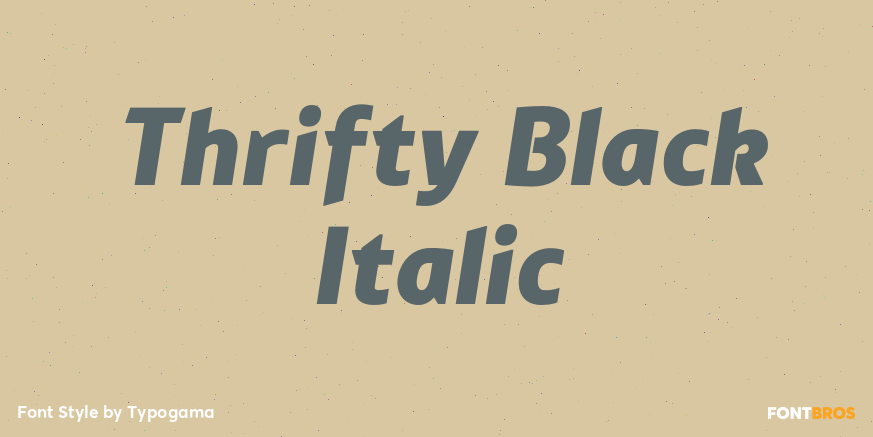 Thrifty Black Italic Font Poster #1