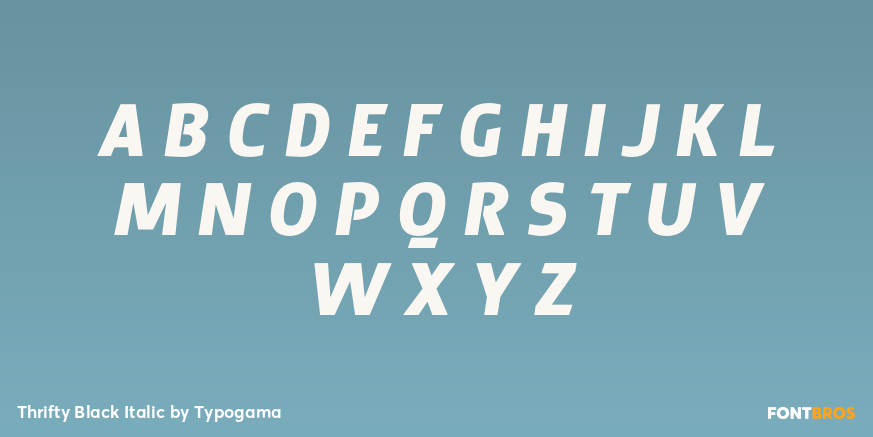 Thrifty Black Italic Font Poster #2