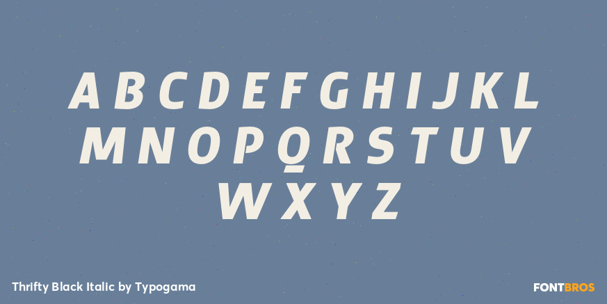 Thrifty Black Italic Font Poster #1