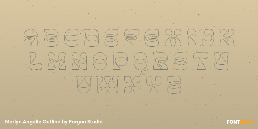 Marlyn Angolie Outline Font Poster #2