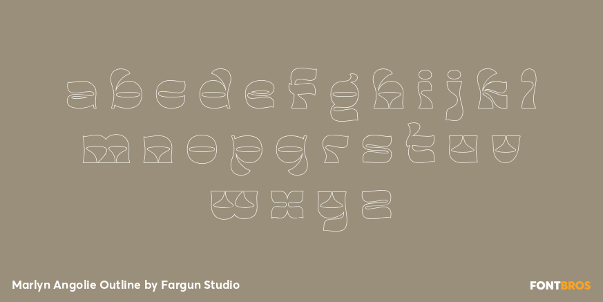 Marlyn Angolie Outline Font Poster #3